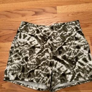 INC International Concepts Black and White Tie-Dye Athletic Shorts